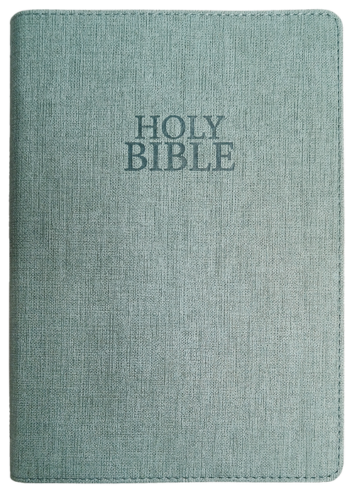 NIV Bible Calm Green Imitation Leather Compact Red Letter (Paperback)