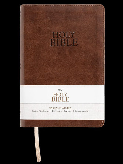 NIV Leather Touch Brown Bible (Paperback)