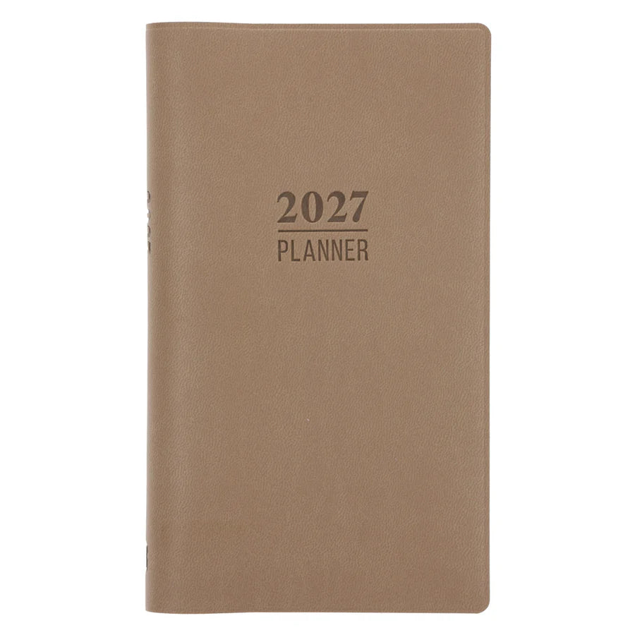 2027 Diary - 18-Month Planner and Notebook - French Beige - Imitation Leather