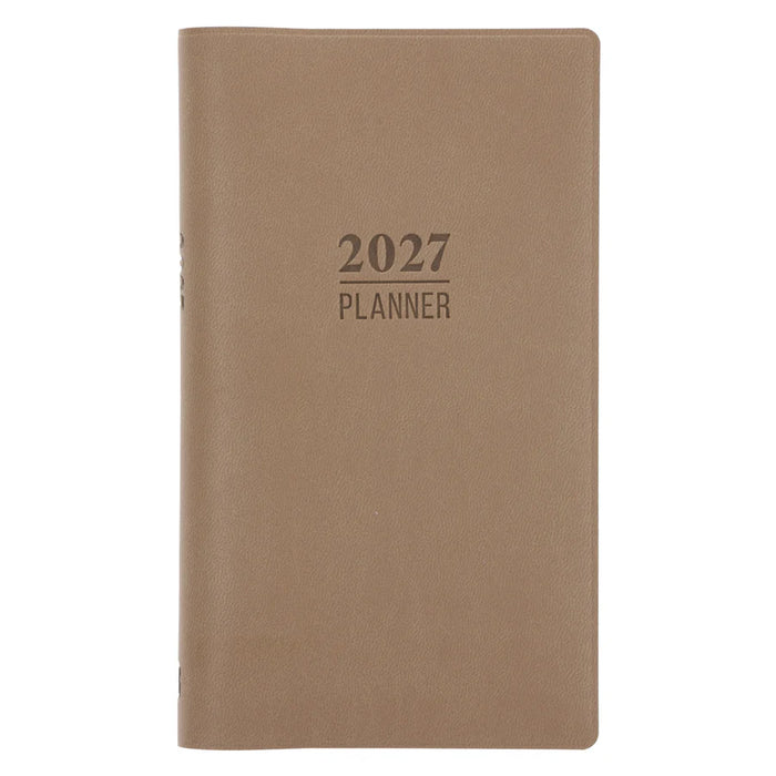 2027 Diary - 18-Month Planner and Notebook - French Beige - Imitation Leather