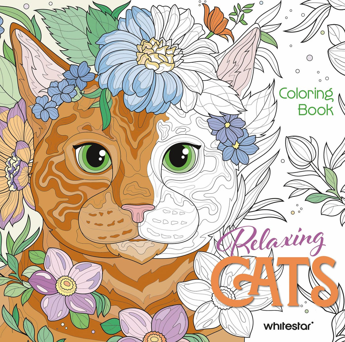 Relaxing Cats Coloring Books (Paperback)