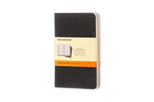Moleskine Ruled Cahier: Black Cover 3 Set