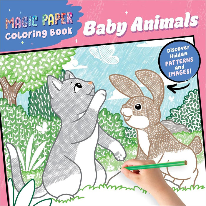 Magic Paper Coloring Book: Baby Animals (Paperback)