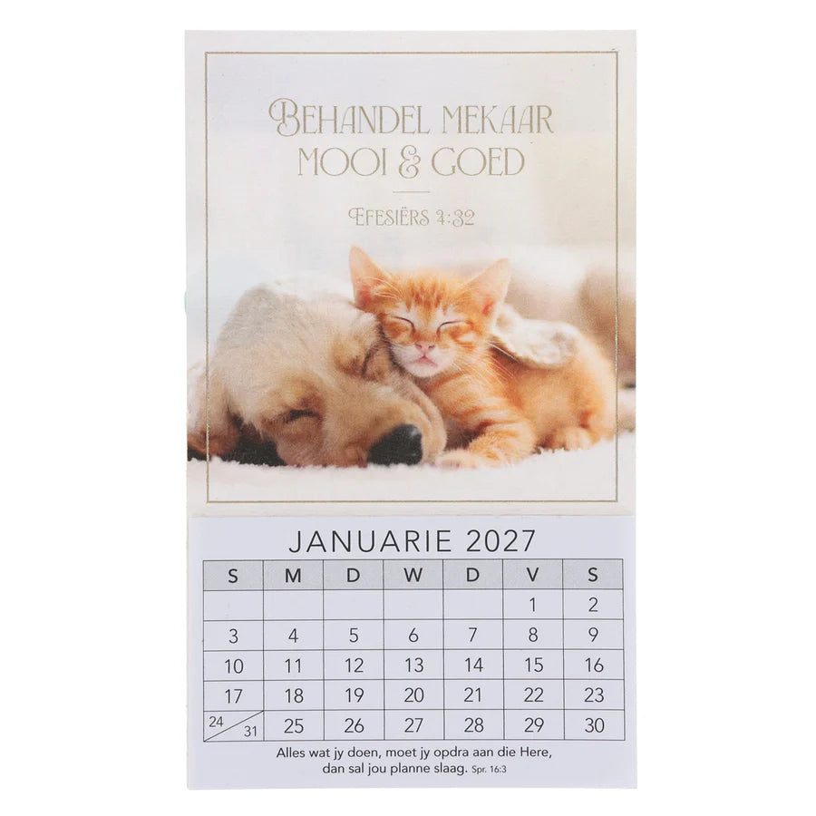 2027 Afrikaans Mini Magnetic Calendar