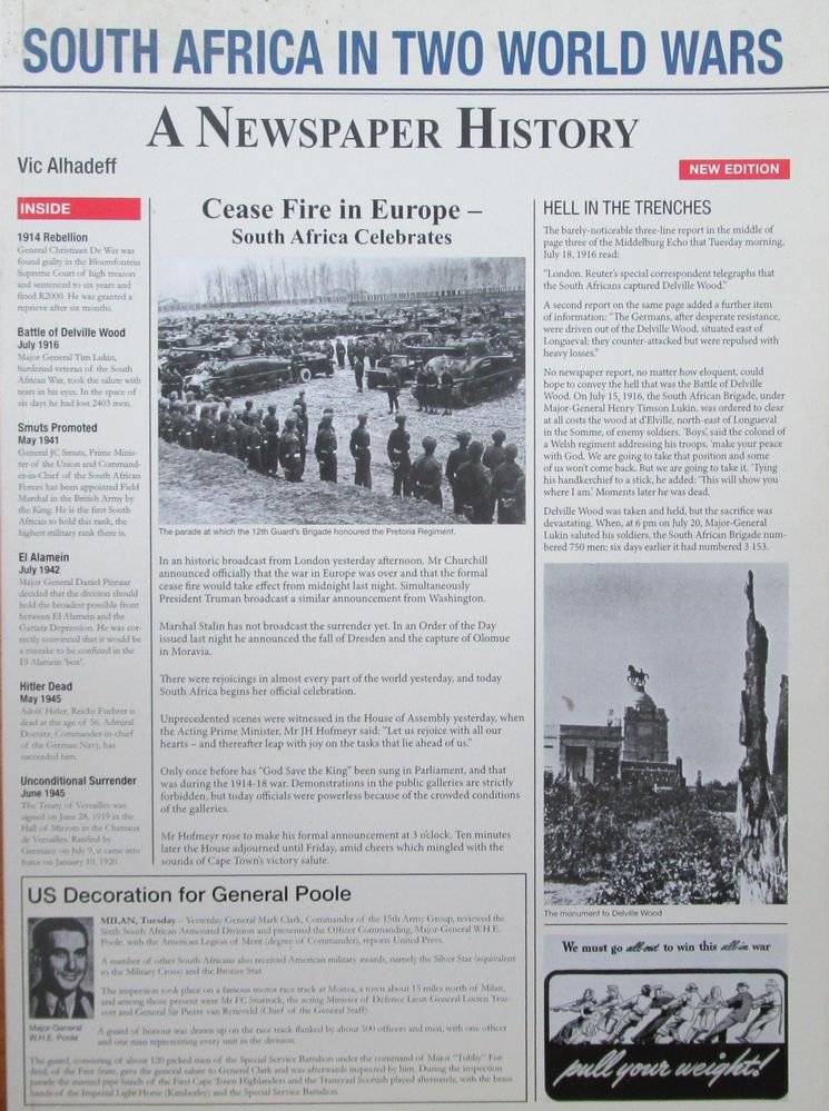 South Africa in Two World Wars: A Newspaper History (Paperback)