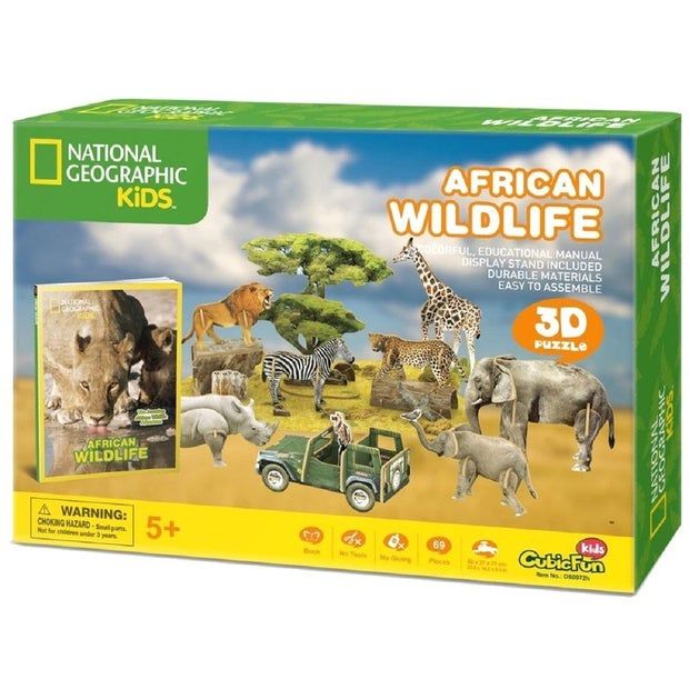 Nat Geo 3D Puzzle 69 Piece African Wildlife