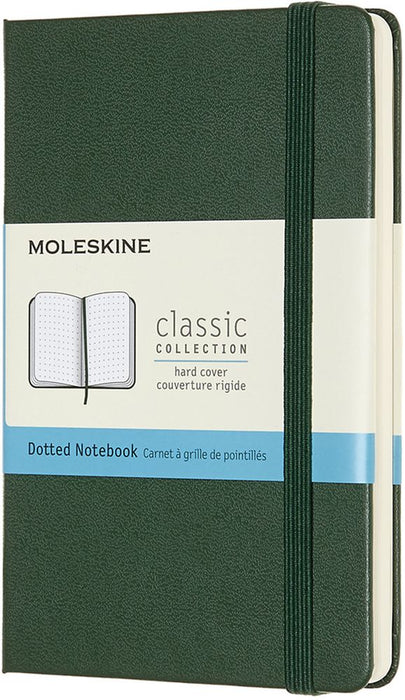 Moleskine Notebook, Pocket, Dotted, Myrtle Green, (Hard Cover)