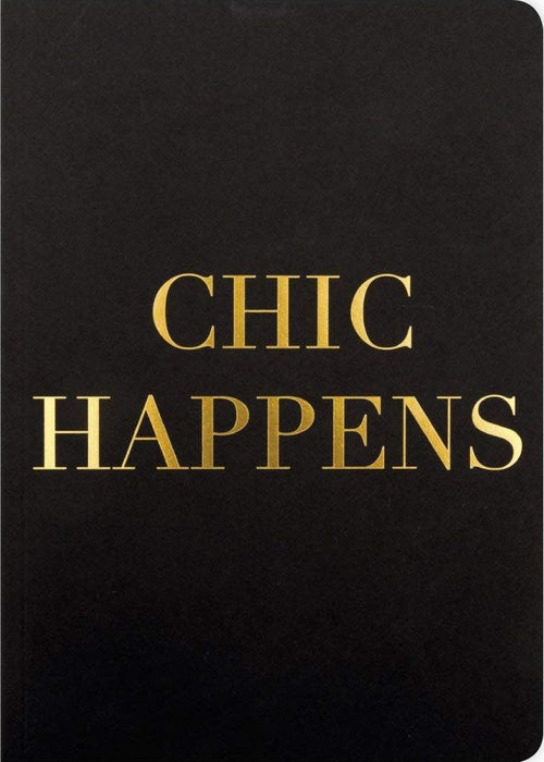 Slogan A5 Notebook Chic Happens (Hardcover)