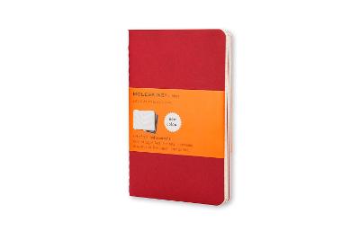 Moleskine Cahier Large Ruled Red Cover (Set Of 3)