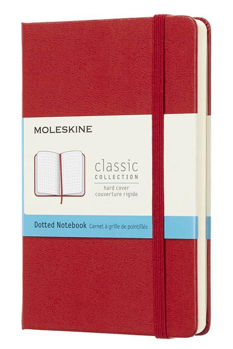 Moleskine Classic Notebook - Pocket Dotted Notebook Hard Cover - Red