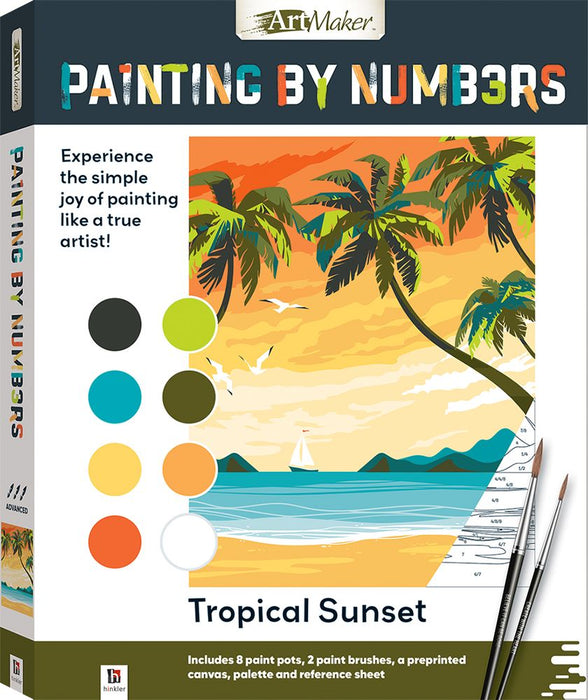 ARTMAKER PAINT BY NUMBERS:TROPICAL SUNS