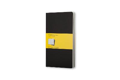 Moleskine Squared Cahier L - Black Cover (3 Set)
