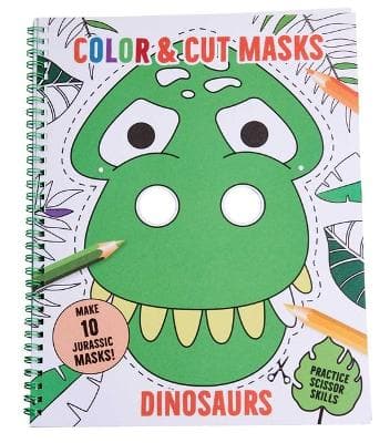 CUT & COLOR MASKS DINOSAURS PB