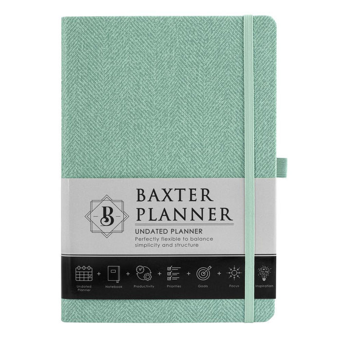 Baxter Undated Planner (A5) (Green) (Durable Synthetic Fibre Flexcover)