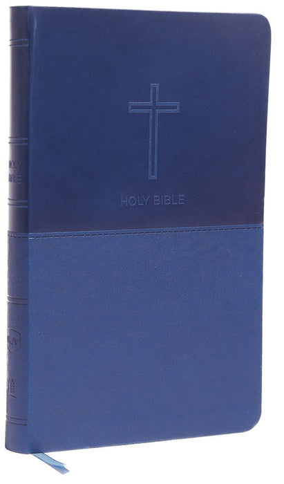 NKJV, Value Thinline Bible, Leathersoft, Blue, Red Letter, Comfort Print (Imitation Leather)
