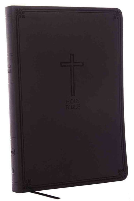 NKJV, Value Thinline Bible, Large Print, Leathersoft, Black, Red Letter, Comfort Print: Holy Bible, New King James Version