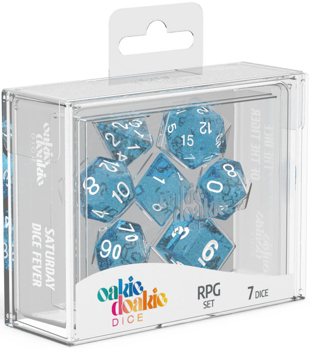 Oakie Doakie Dice RPG Set Speckled: Light Blue