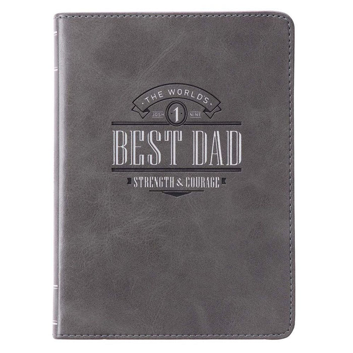 Best Dad Joshua 1:9 Grey (Handy-Sized Faux Leather Journal)