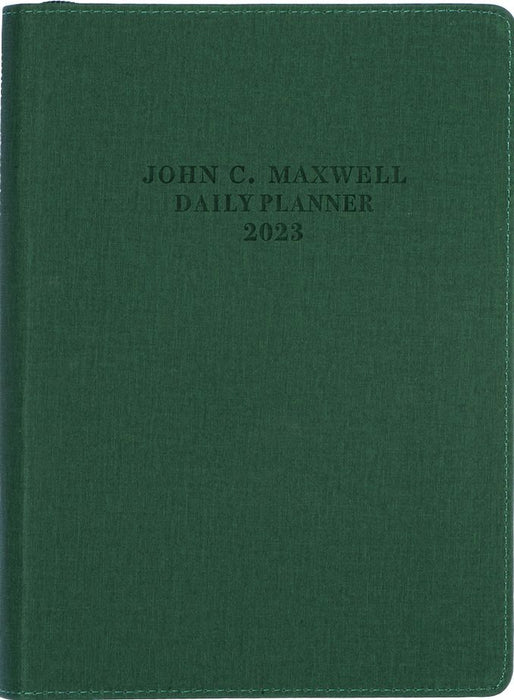 Daily Planner 2023 John C. Maxwell With Zip (Green) (Imitation Leather)