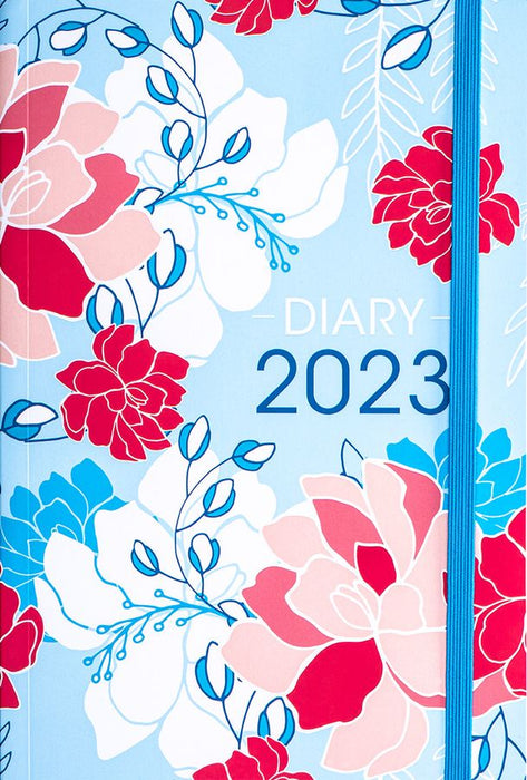 Diary 2023 A5 (Flowers Print) (Paperback)