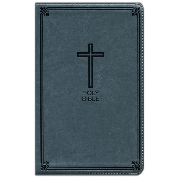 NKJV, Deluxe Gift Bible, Leathersoft, Gray, Red Letter, Comfort Print: Holy Bible, New King James Version
