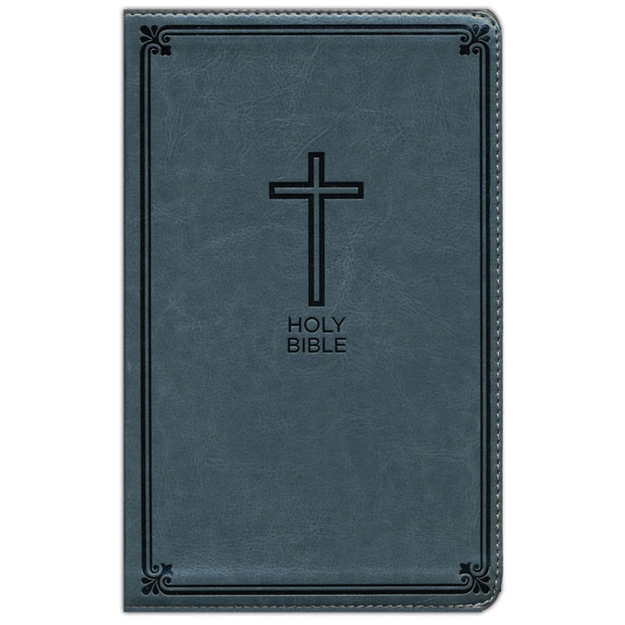 NKJV, Deluxe Gift Bible, Leathersoft, Gray, Red Letter, Comfort Print: Holy Bible, New King James Version