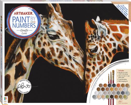 Art Maker Paint By Numbers Canvas: Giraffe Love