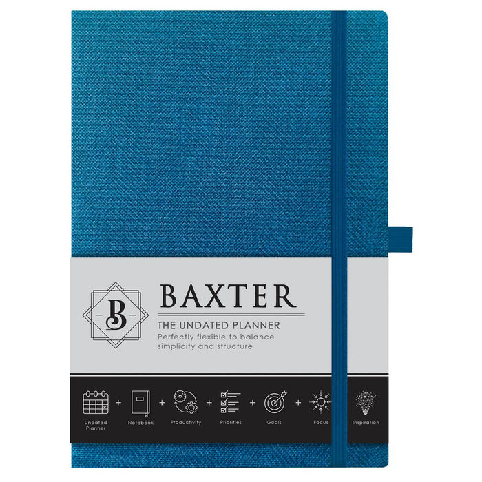 Baxter Undated Planner (Aqua) (Durable Synthetic Fibre Flexcover)