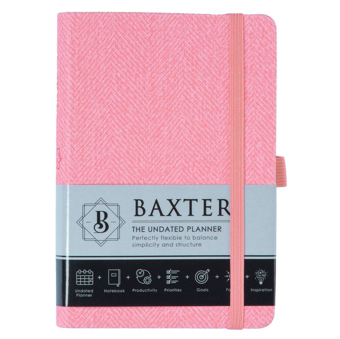Baxter Undated Planner Pocket Edition (Pink) (Durable Synthetic Fibre Flexcover)