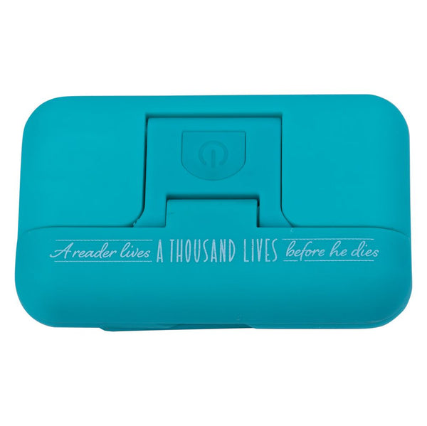 A Reader Lives A Thousand Lives Before He Dies (Glow In The Dark Book Light)