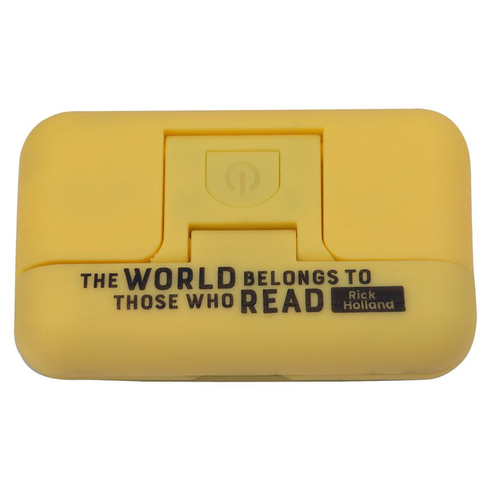 The World Belongs To Those Who Read (Yellow) (Glow In The Dark Book Light)