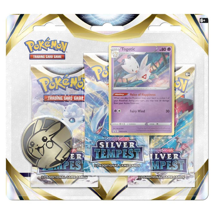 Pokémon Sword & Shield 12: Silver Tempest - 3-Pack Blister