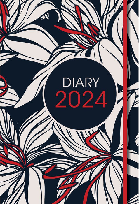 Dairy 2024 A5 Lillies (Paperback)
