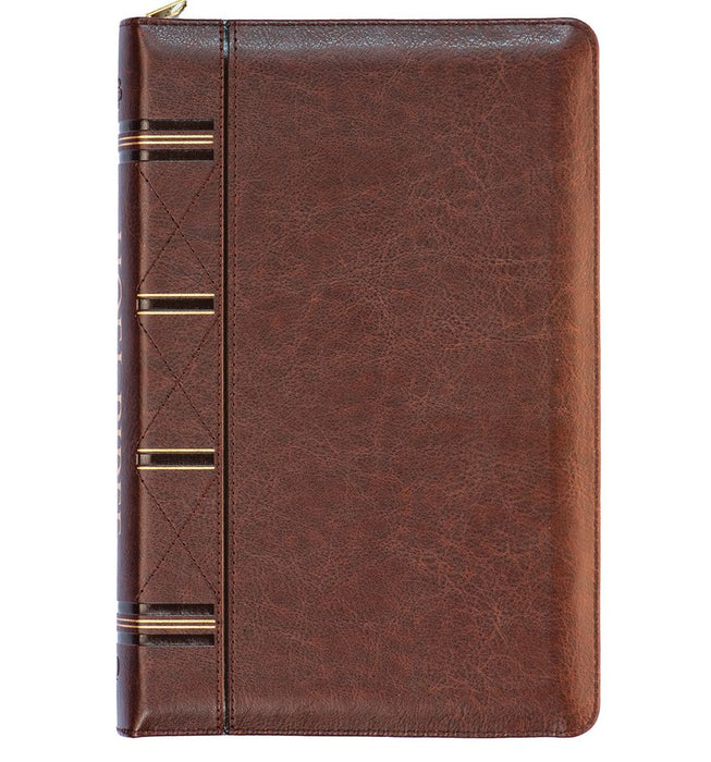 ESV Compact Bible With Zip Dark Brown (Imitation Leather)