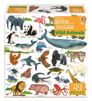Usborne Book and Jigsaw Wild Animals (Hardcover)