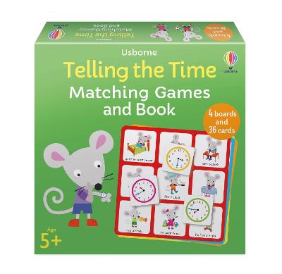 Usborne Telling the Time: Matching Games and Book
