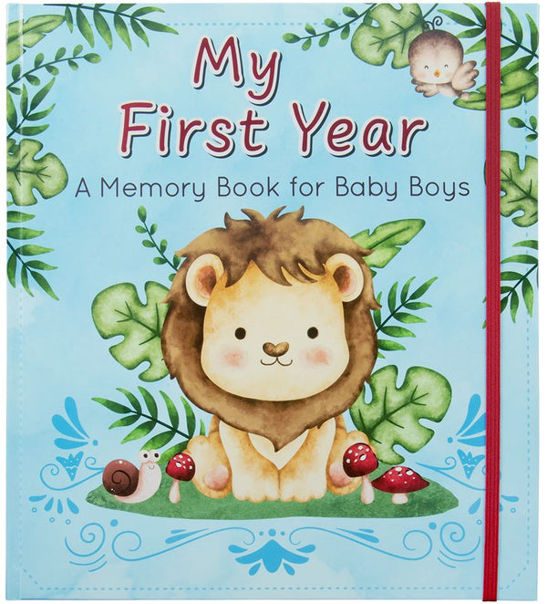 My First Year: A Memory Book For Baby Boys (Hardcover)