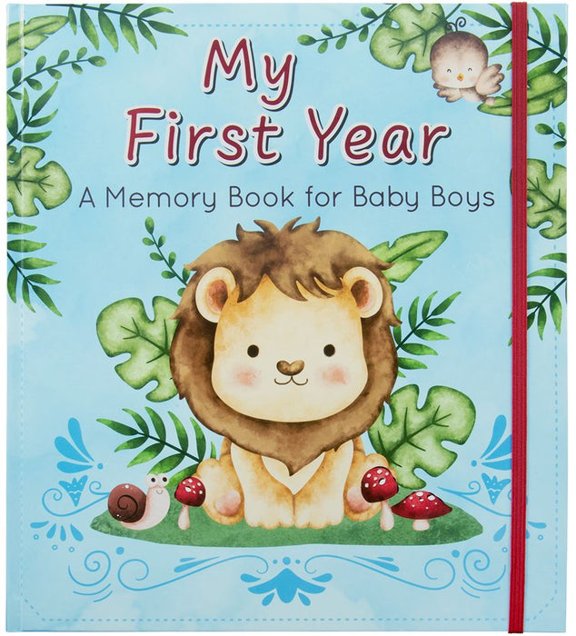 My First Year: A Memory Book For Baby Boys (Hardcover)