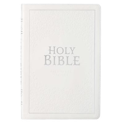 KJV Thinline Large Print White Wedding Bible (Imitation Leather)